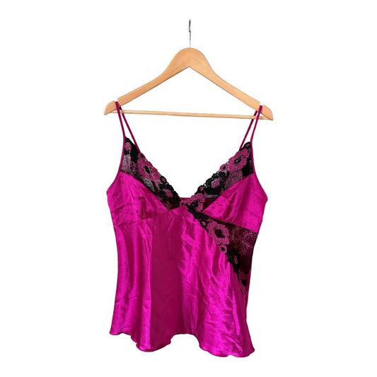 Y2K Magenta Silk Cami Top