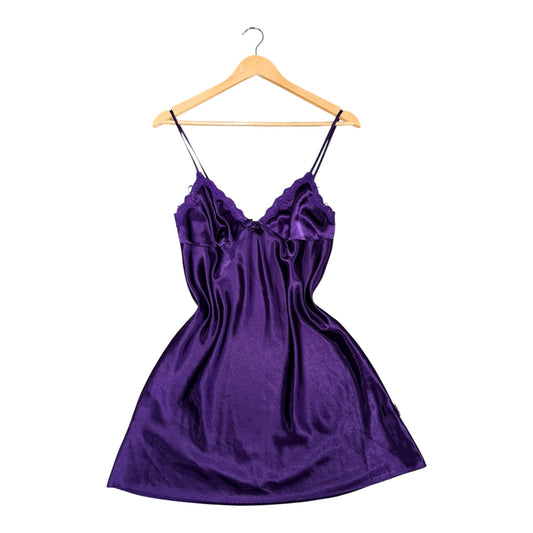 2000s Purple Silk Dress