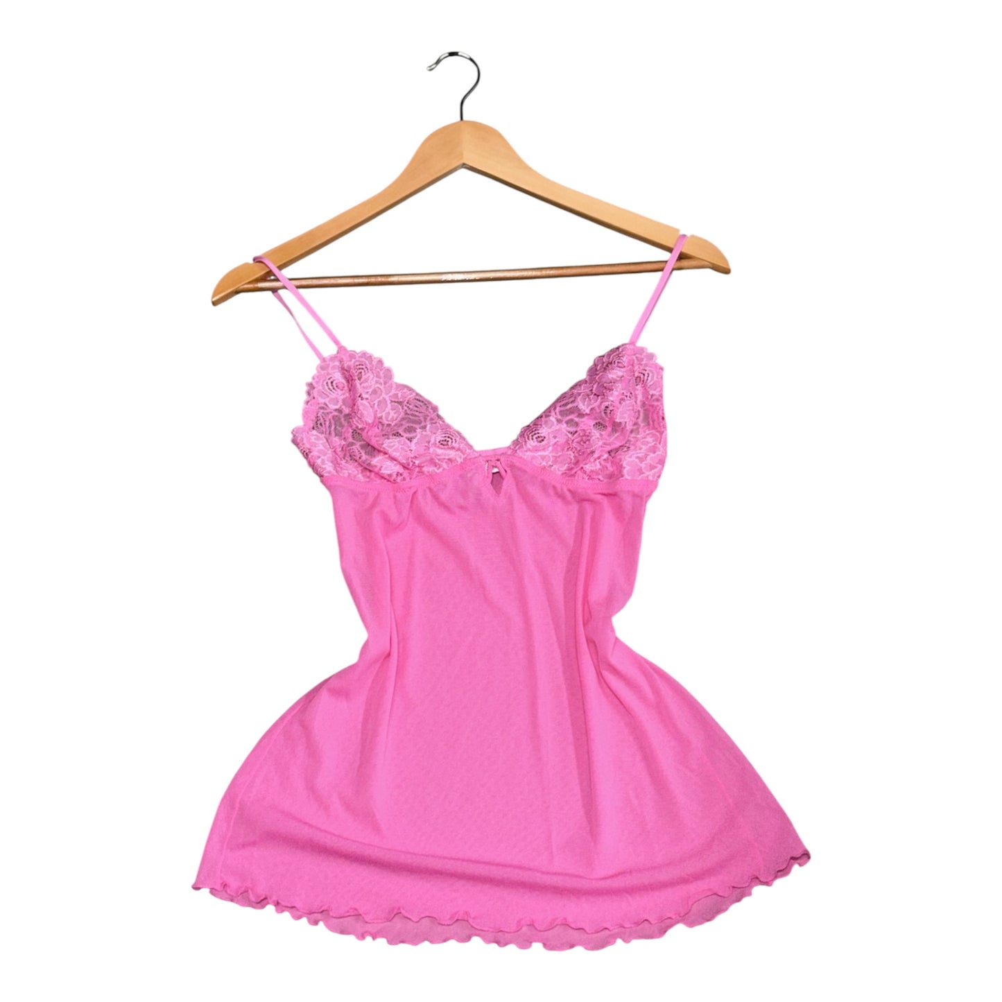 Pink Flora Mesh Cami Top