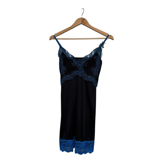 Black & Blue Satin Mini Dress