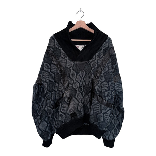 Patterned Leather Knitwear